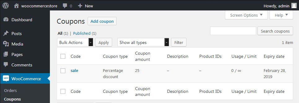 Managing Coupons