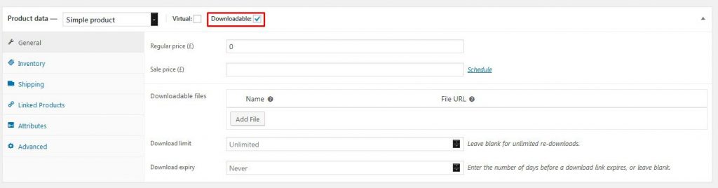 WooCommerce Downloadable Product