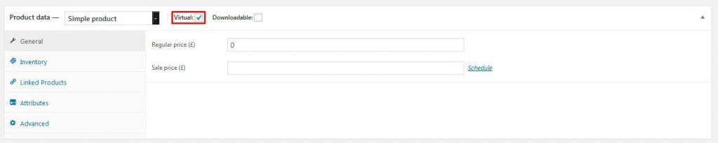 WooCommerce Virtual Product