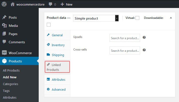 WooCommerce Linked Products Tab