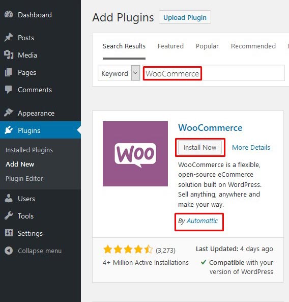 Install WooCommerce