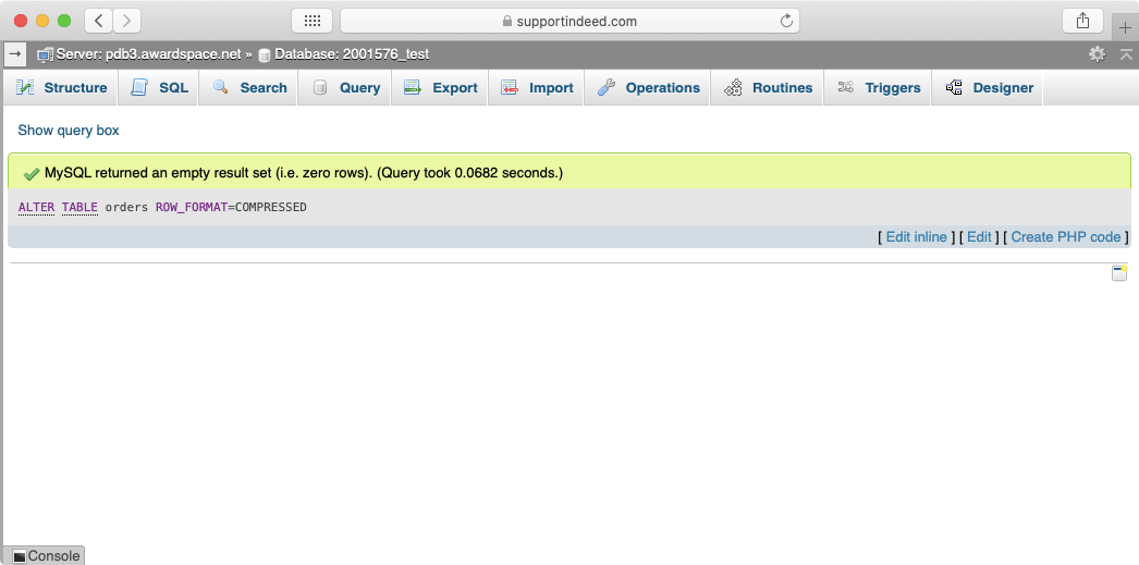 Data compression in Mysql. You can enable data compression in