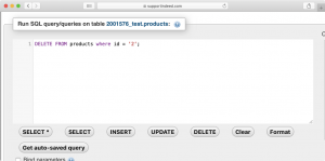 Un comando SQL di base per l'eliminazione di una voce con un identificatore specifico. Con una conoscenza SQL sufficiente è possibile creare query complesse che eliminano i dati in base a più criteri.