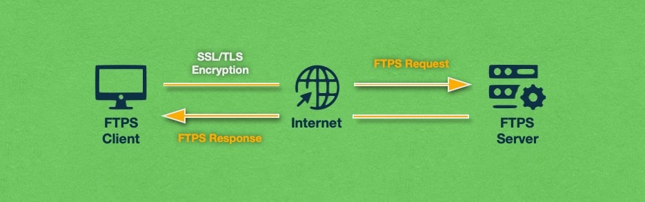 The TLS/SSL certificate used in FTPS is responsible for encrypting the transmitted data and allowing only authorized users to decrypt it. In practice, this can be viewed as a protective shield surrounding the files that are transferred back and forth.