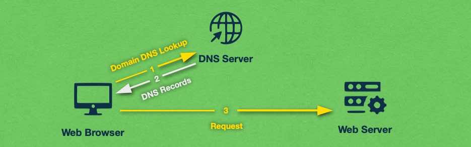 The DNS records are the missing link between a domain name and its web server.