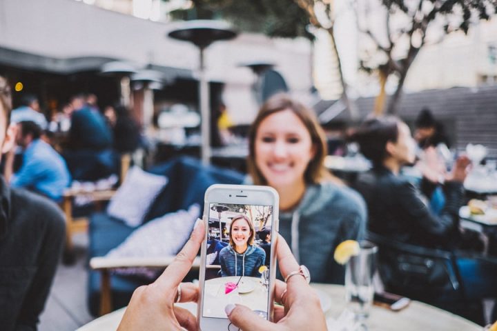 Woman is smiling image