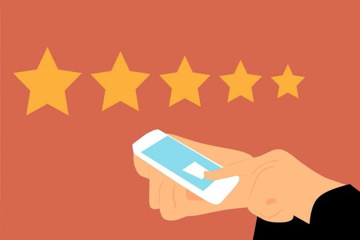 Online reviews stars image