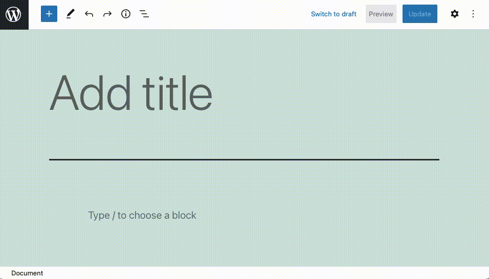 You can insert block patterns in your document via the WordPress Block Library.