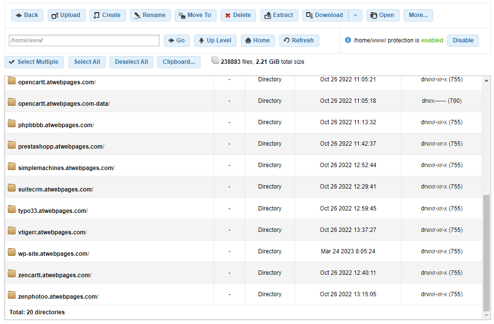 414 Error Hosting Panel Websites