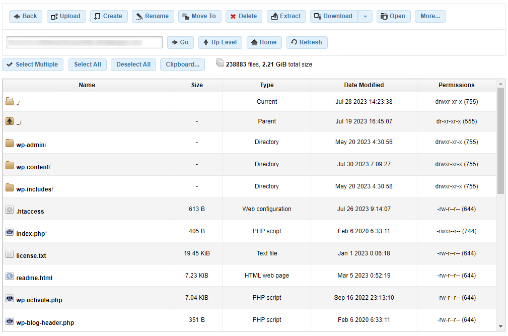 414 Error Hosting Panel Website Files