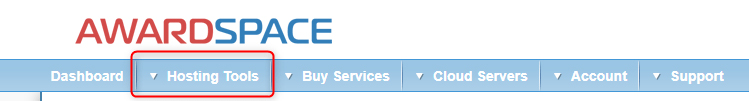 HTTP Error 502 Bad Gateway AwardSpace Hosting Panel Tools Tab