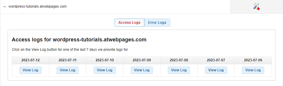 HTTP Error 502 Bad Gateway AwardSpace Hosting Panel Hosted Website Access and Error Log Lists