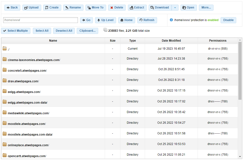 HTTP Error 416 Hosting Panel Websites List