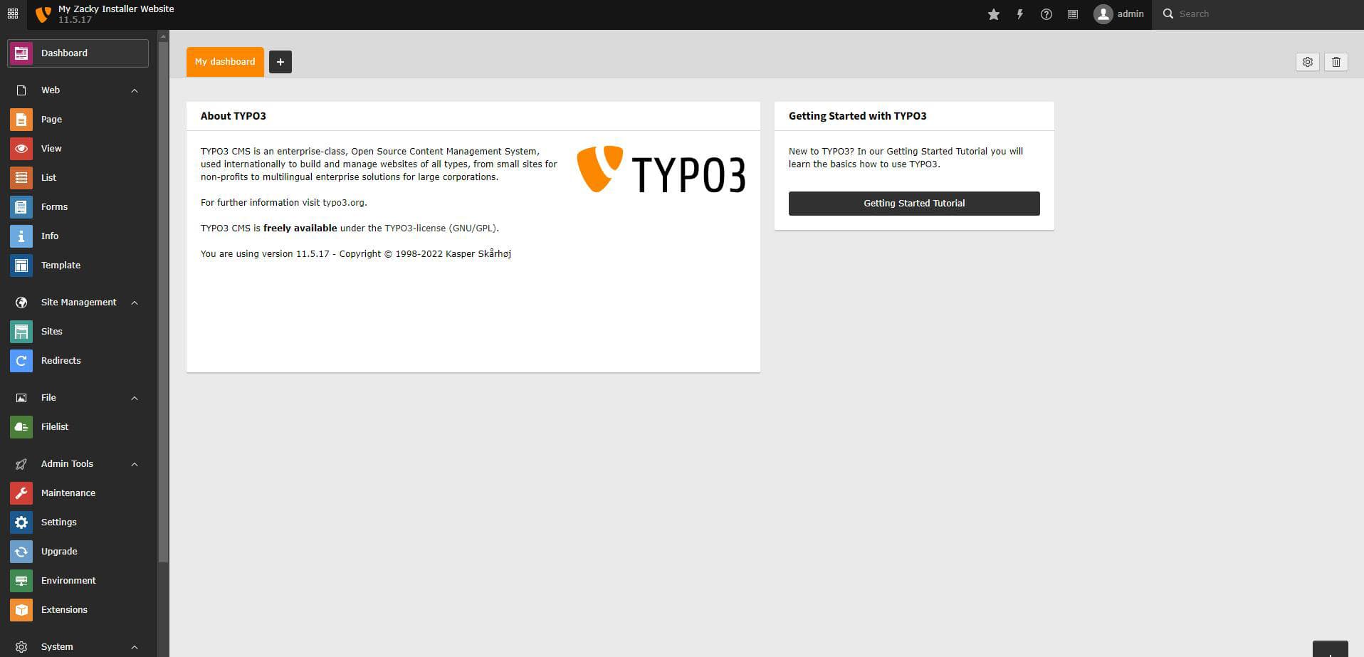 AwardSpace Hosting Panel Install Typo3