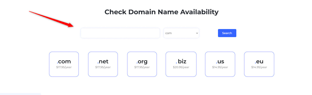 Check domain name availability before registering a domain name