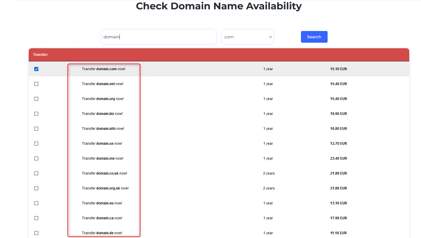 If a domain name is unavailable, you won't be able to use it on your website