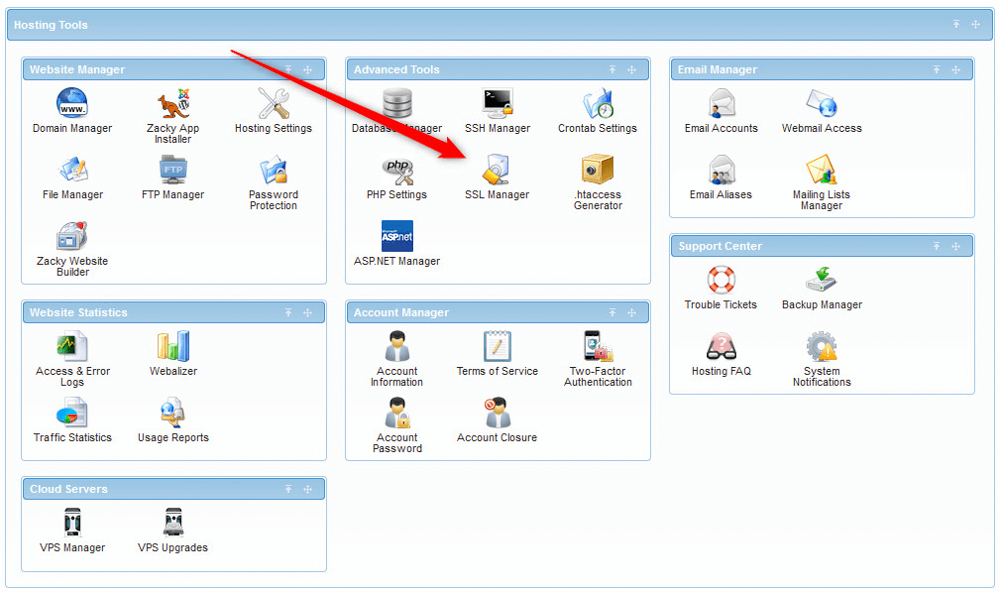 How to get SSL certificate, open SSL Manager