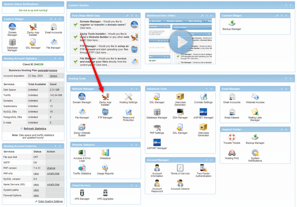 How to Install Joomla via the AwardSpace hosting panel