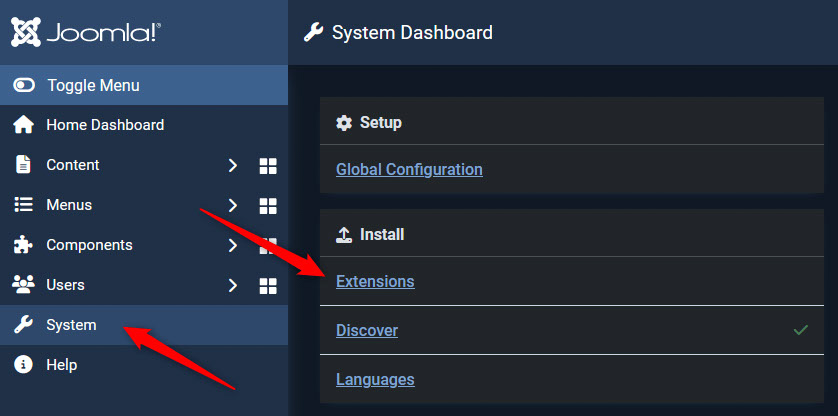 Create Joomla Sitemap add extension