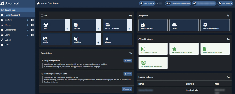 how to log in Joomla with credentials