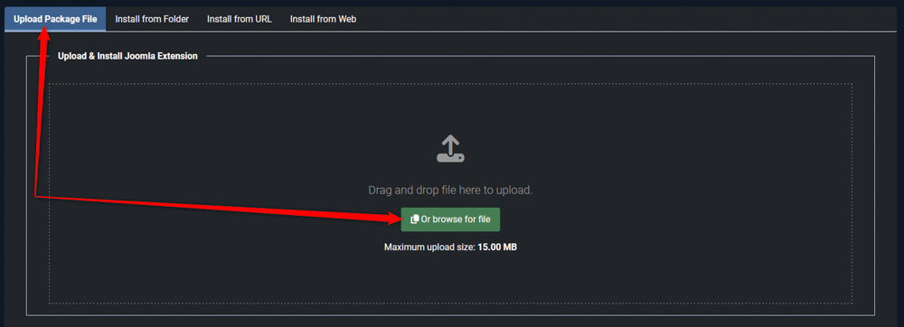 Create Joomla Sitemap upload extension