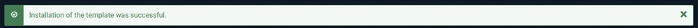 How to Install Joomla Templates confirmation message