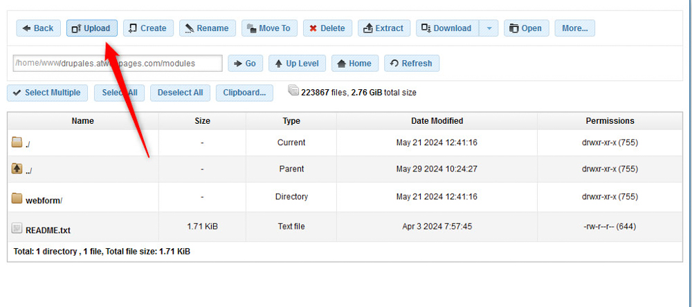 Upload new Drupal Module on Your Server