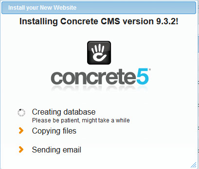 Concrete5 installation process