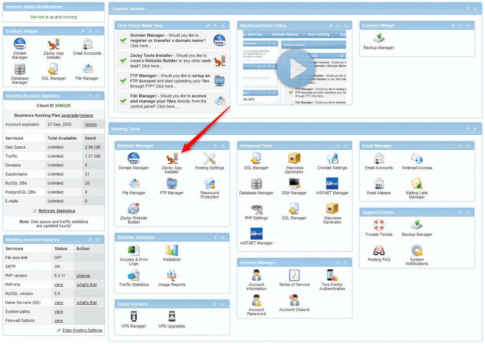 How to install MediaWiki CMS on AwardSpace