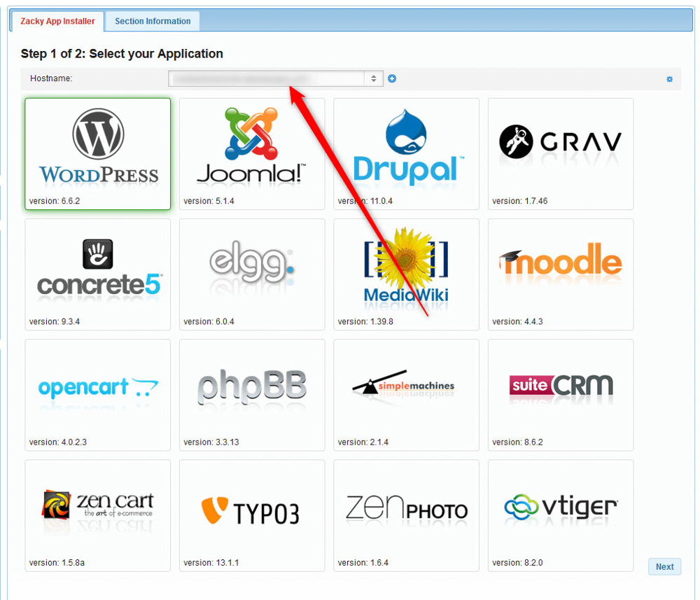 Select a Domain Name to use with your MediaWiki website