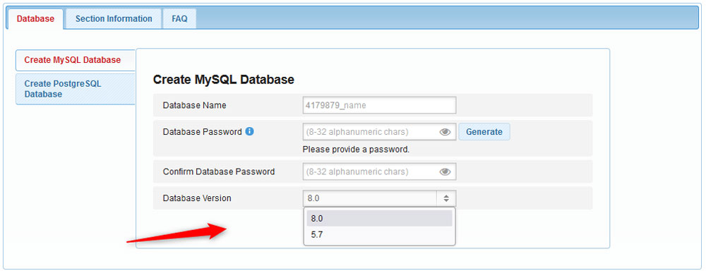 Change Database version, so to fix MediaWiki Internal Error