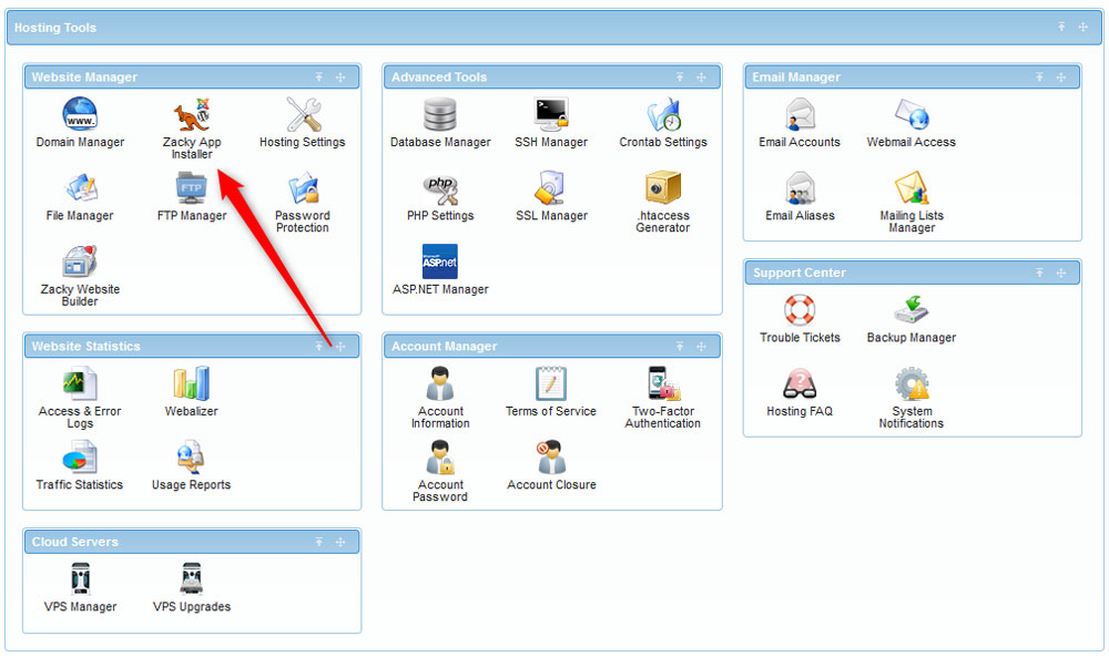 Install Opencart via the AwardSpace hosting panel