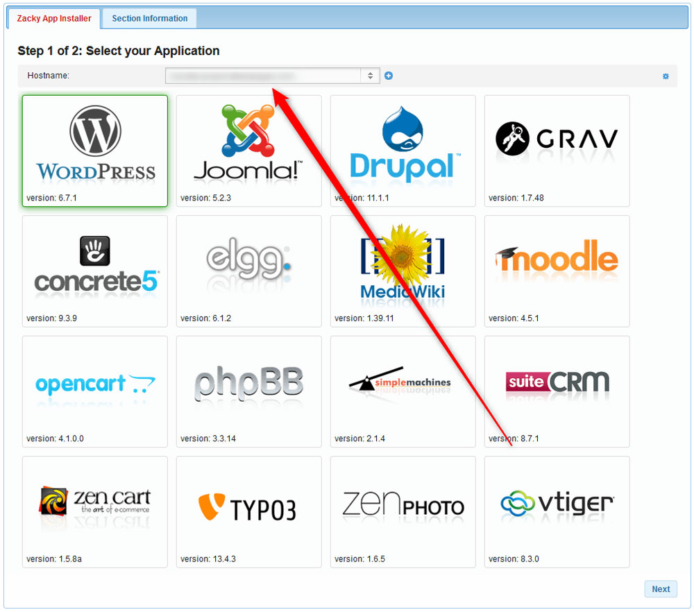 Choose a domain name for your Moodle installation