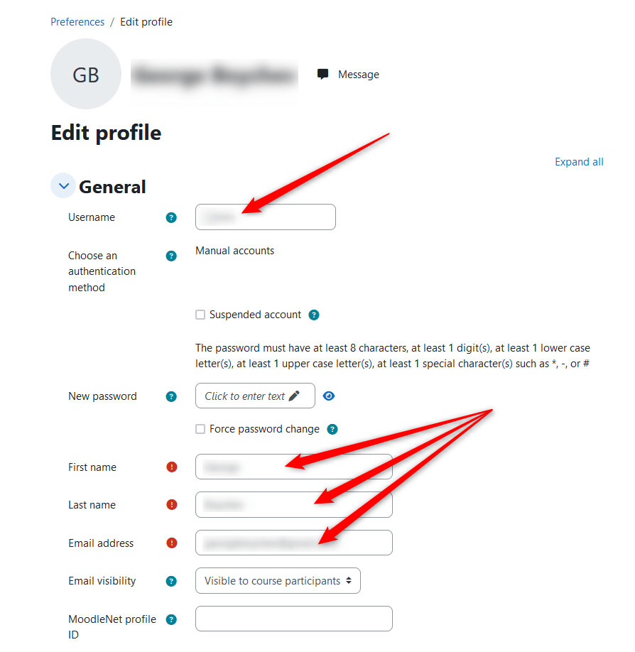 How to Change Your Name in Moodle via the Edit Profile Page